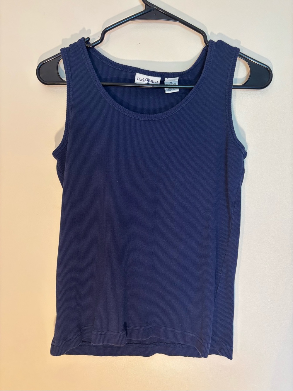 Duck Head Women's Navy Ribbed Sleeveless Tank